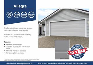 Allegra™ - Horizontal Rib Sectional Door