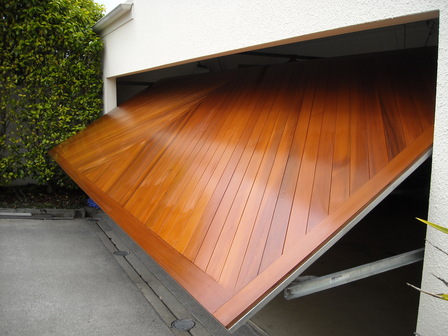 Herringbone Cedar tilt door