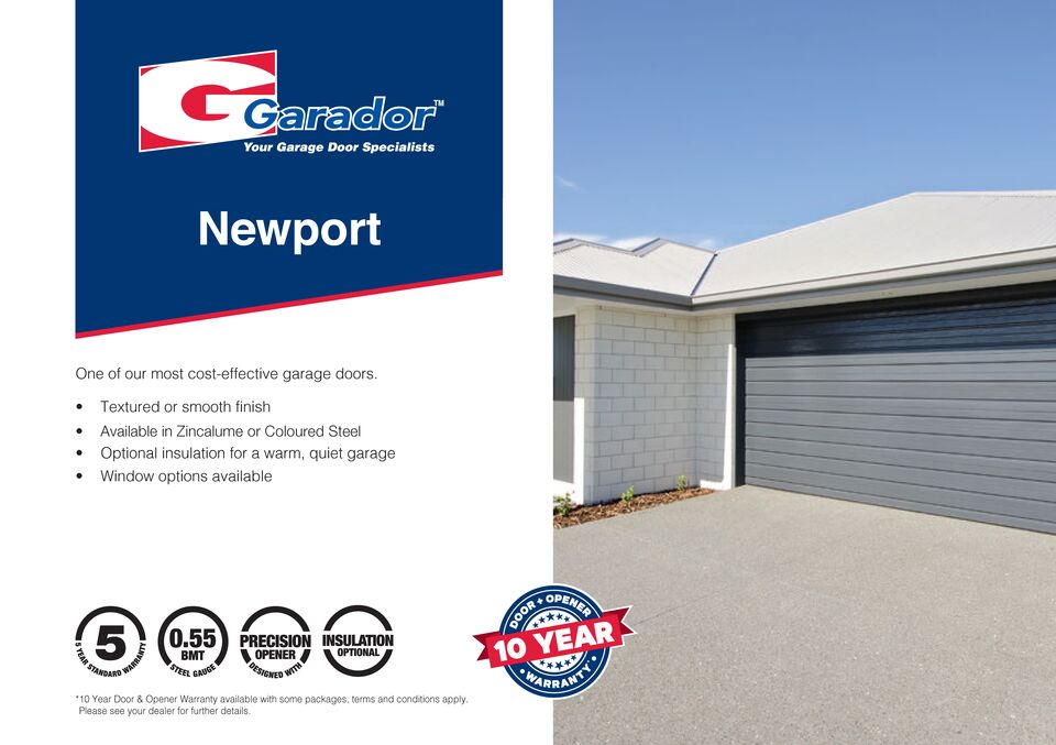 Newport™ - Horizontal Rib Sectional Door